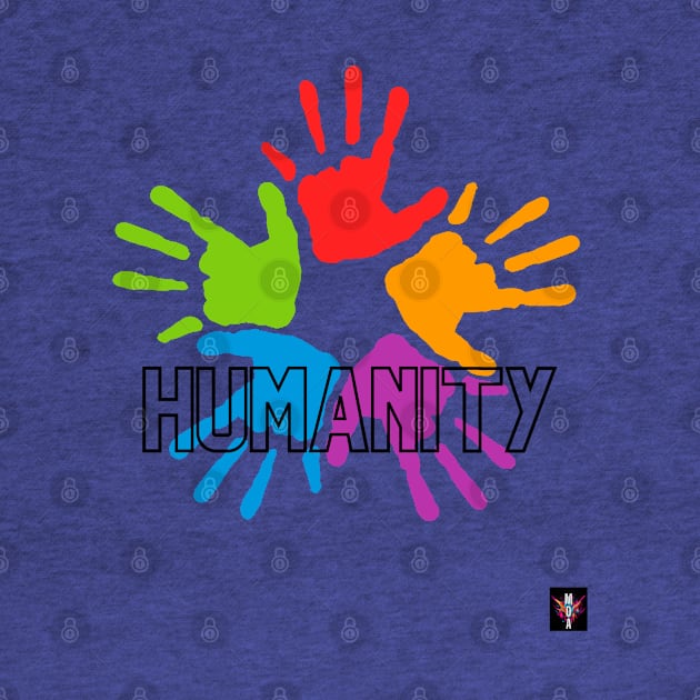 Humanity First Hands Rainbow Design by Modern Designs And Art